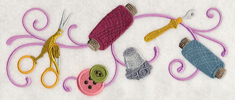 Vintage Sewing Notions Border