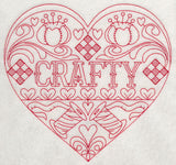 Crafty Heart (Redwork)