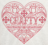 Crafty Heart (Redwork)