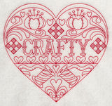 Crafty Heart (Redwork)