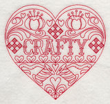 Crafty Heart (Redwork)