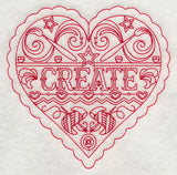 Create Heart (Redwork)