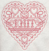 Knit Heart (Redwork)