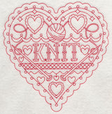 Knit Heart (Redwork)