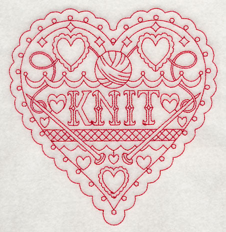 Knit Heart (Redwork)
