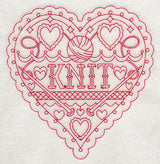 Knit Heart (Redwork)