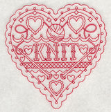 Knit Heart (Redwork)