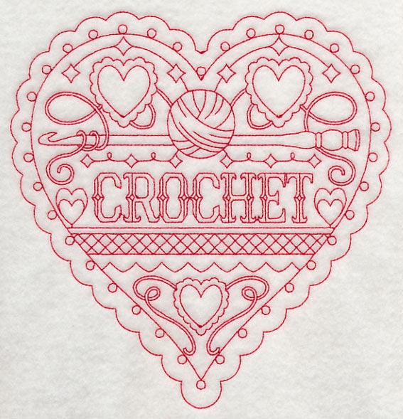 Crochet Heart (Redwork)