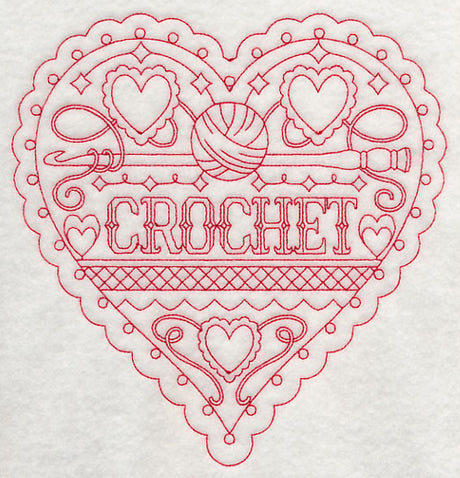 Crochet Heart (Redwork)