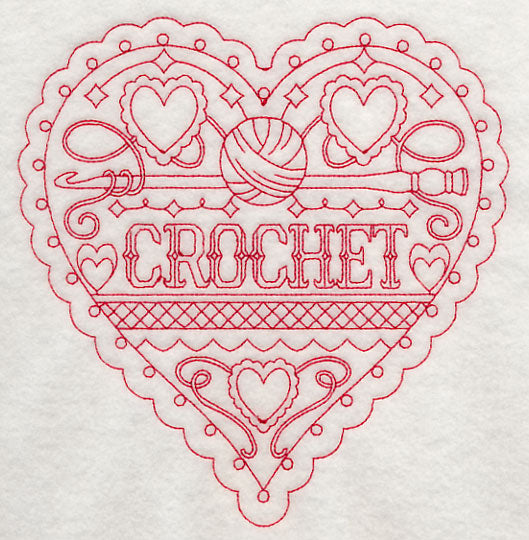 Crochet Heart (Redwork)
