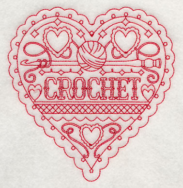 Crochet Heart (Redwork)