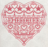 Embroider Heart (Redwork)
