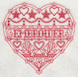 Embroider Heart (Redwork)