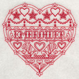 Embroider Heart (Redwork)
