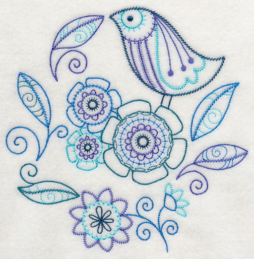 Blue Harmony Bird 2 (Vintage)