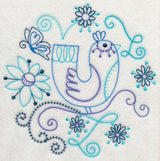 Blue Harmony Bird 3 (Vintage)