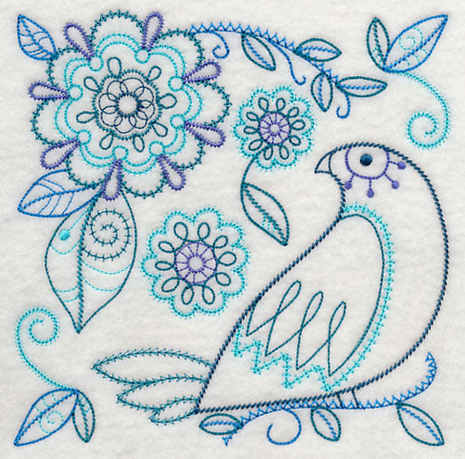 Blue Harmony Bird 4 (Vintage)