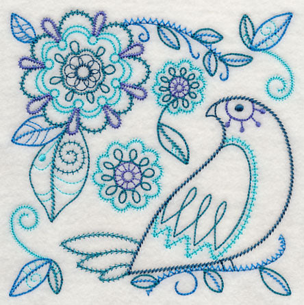 Blue Harmony Bird 4 (Vintage)