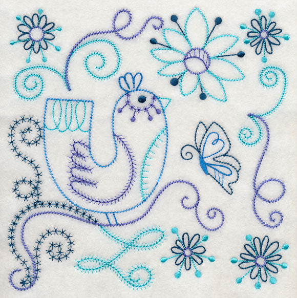 Blue Harmony Bird 6 (Vintage)