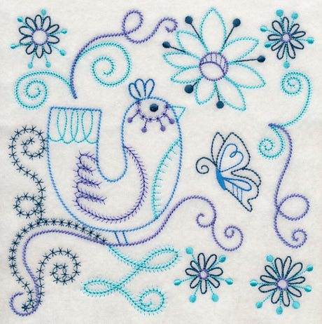 Blue Harmony Bird 6 (Vintage)