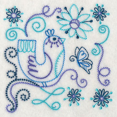 Blue Harmony Bird 6 (Vintage)