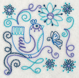 Blue Harmony Bird 6 (Vintage)