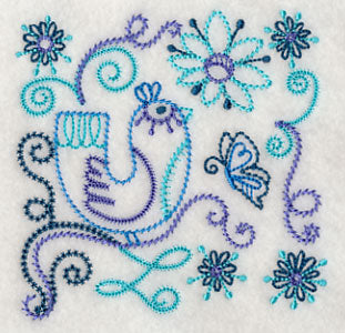 Blue Harmony Bird 6 (Vintage)