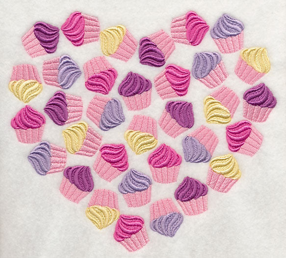 Cupcake Silhouette Heart