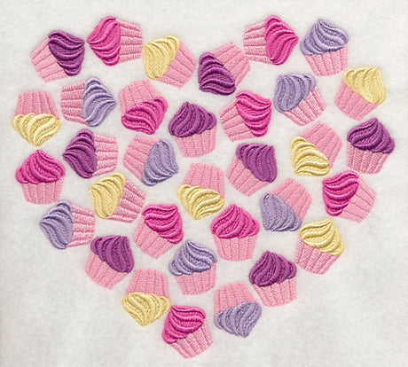 Cupcake Silhouette Heart