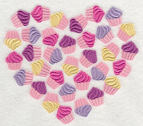 Cupcake Silhouette Heart