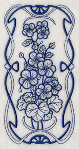 Art Nouveau Geranium (Bluework)