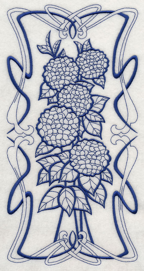Art Nouveau Hydrangea (Bluework)