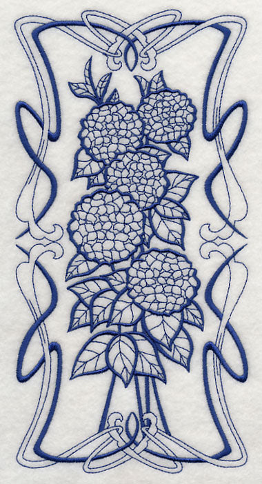 Art Nouveau Hydrangea (Bluework)