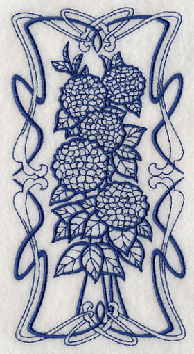 Art Nouveau Hydrangea (Bluework)