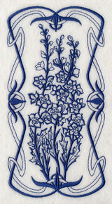 Art Nouveau Delphinium (Bluework)
