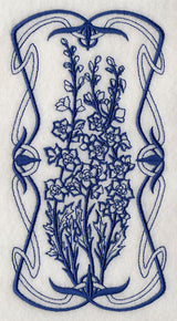 Art Nouveau Delphinium (Bluework)