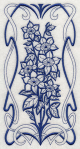 Art Nouveau Clematis (Bluework)