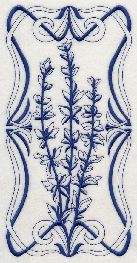 Art Nouveau Salvia (Bluework)