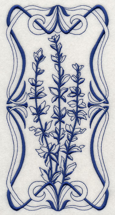 Art Nouveau Salvia (Bluework)