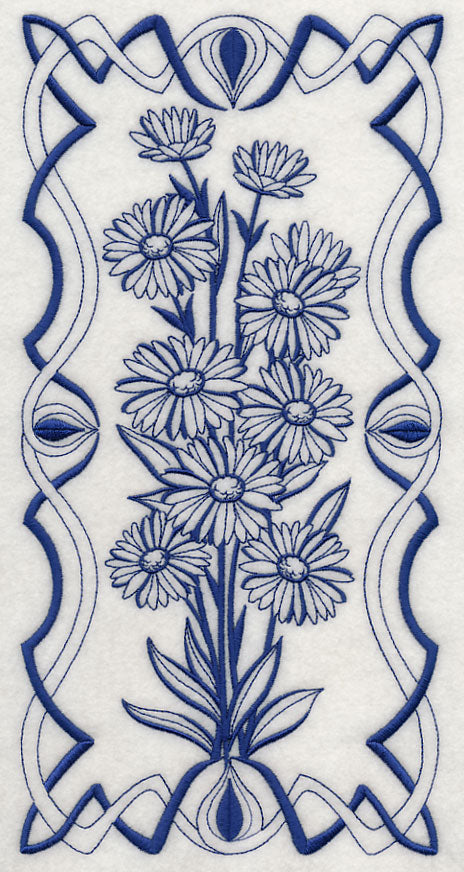 Art Nouveau Aster (Bluework)