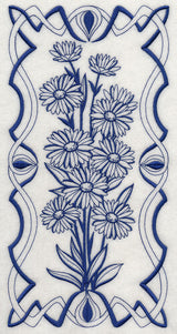 Art Nouveau Aster (Bluework)