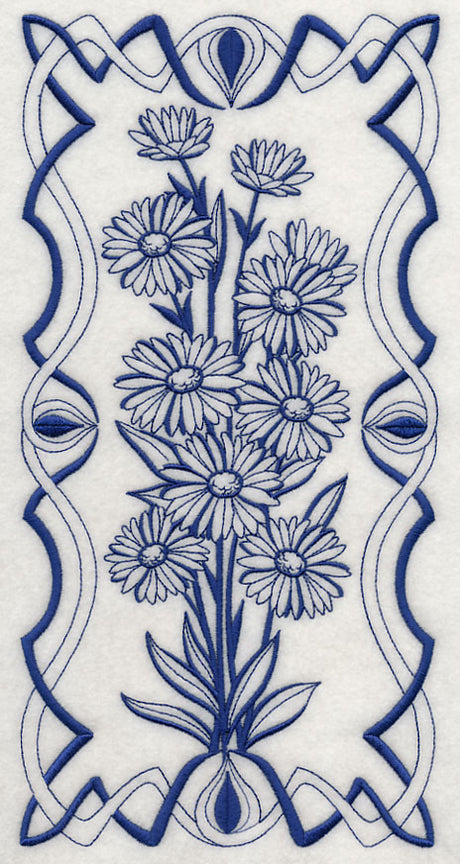 Art Nouveau Aster (Bluework)