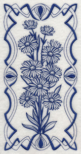 Art Nouveau Aster (Bluework)