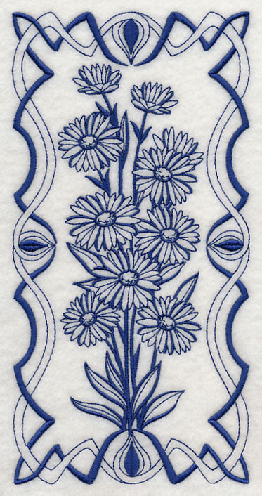 Art Nouveau Aster (Bluework)