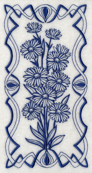 Art Nouveau Aster (Bluework)