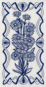 Art Nouveau Aster (Bluework)