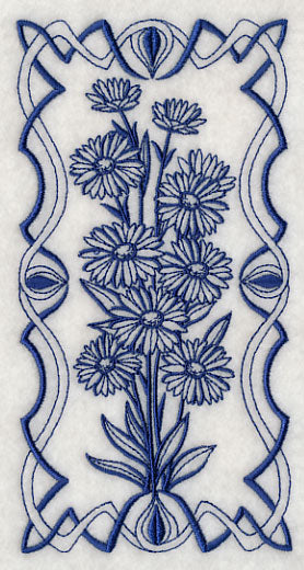Art Nouveau Aster (Bluework)