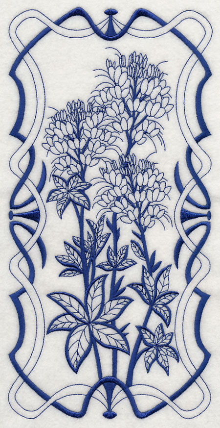Art Nouveau Blue Spider (Bluework)