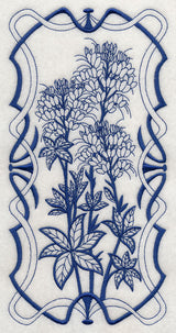 Art Nouveau Blue Spider (Bluework)