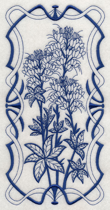 Art Nouveau Blue Spider (Bluework)
